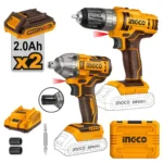 Visseuse et cle a choc ingco 20v valise