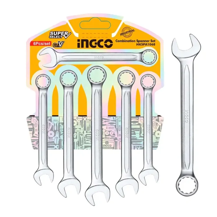 Cles mixtes ingco 6pcs 8-17mm – Image 1