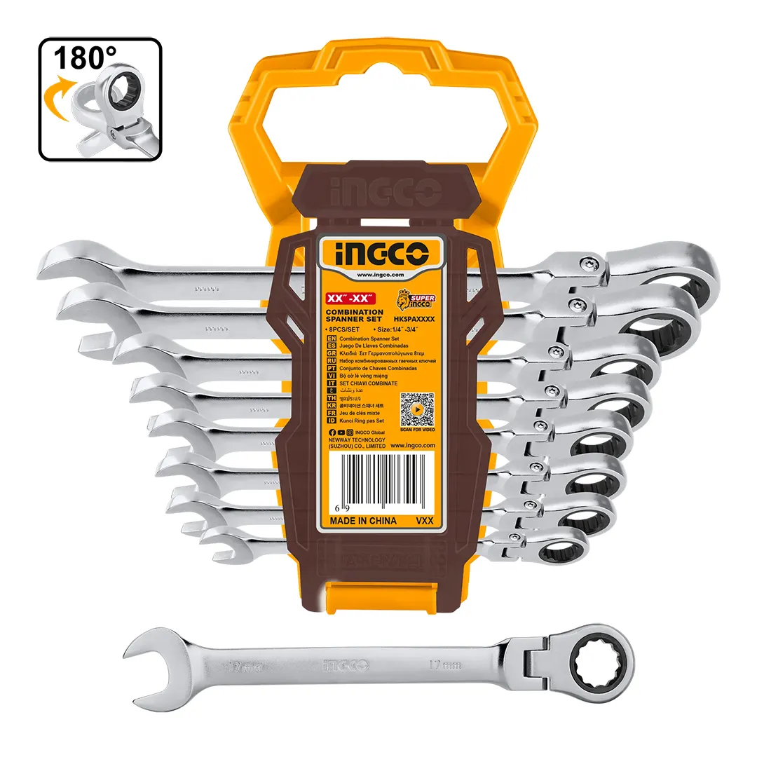 CLES-A-CLIQUET-MIXTES-FLEXIBLE-INGCO-8PCS-8-19MM.webp Cles a cliquet mixtes flexible ingco 8pcs 8-19mm – Image 1